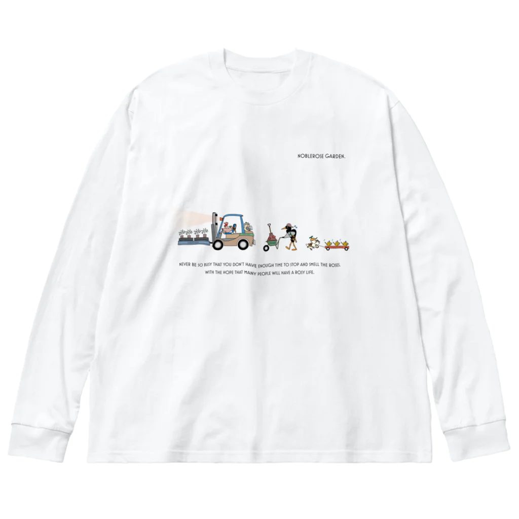 NOBLEROSEGRAFFITIのNRG.ローズメイク(BK) ビッグシルエットロングスリーブTシャツ