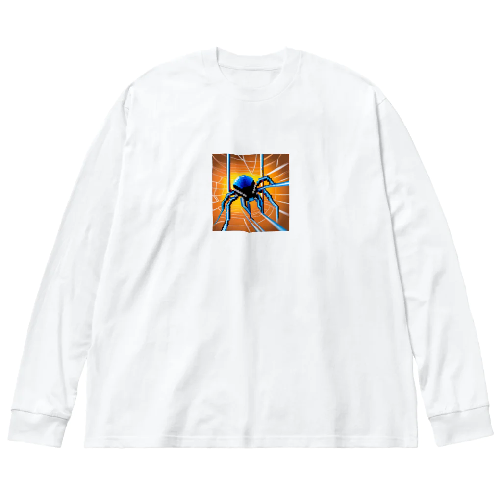 yorozuya4628のドット絵　クモ　スパイダー　ピクセル画像 Big Long Sleeve T-Shirt