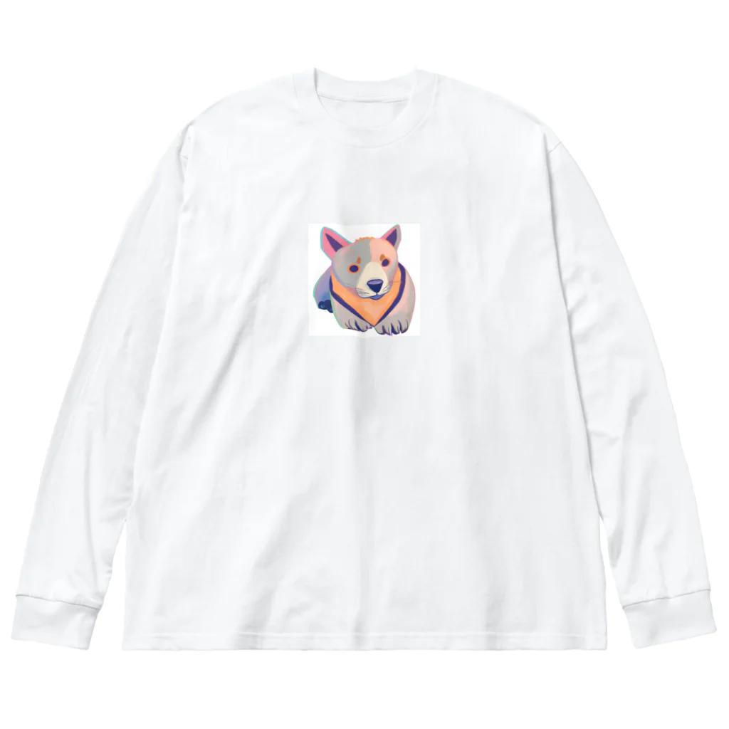 FACTORY MOWのアンティークなイッヌ ビッグシルエットロングスリーブTシャツ