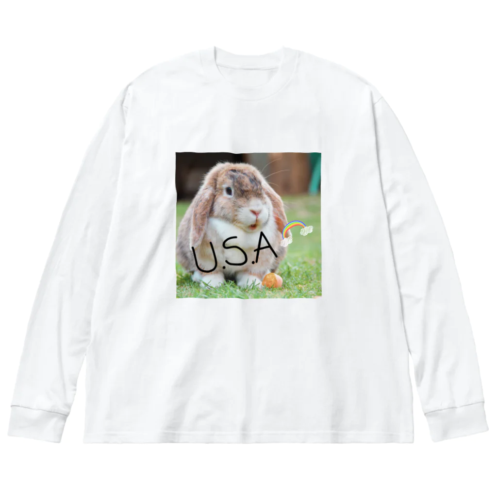 HANIのウサギデザイン Big Long Sleeve T-Shirt