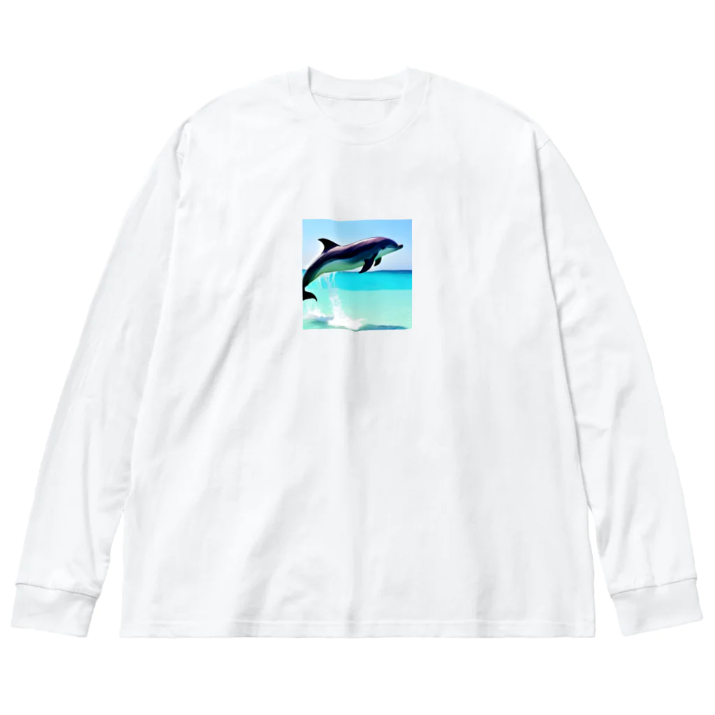 slowlife365のドルフィン Big Long Sleeve T-Shirt