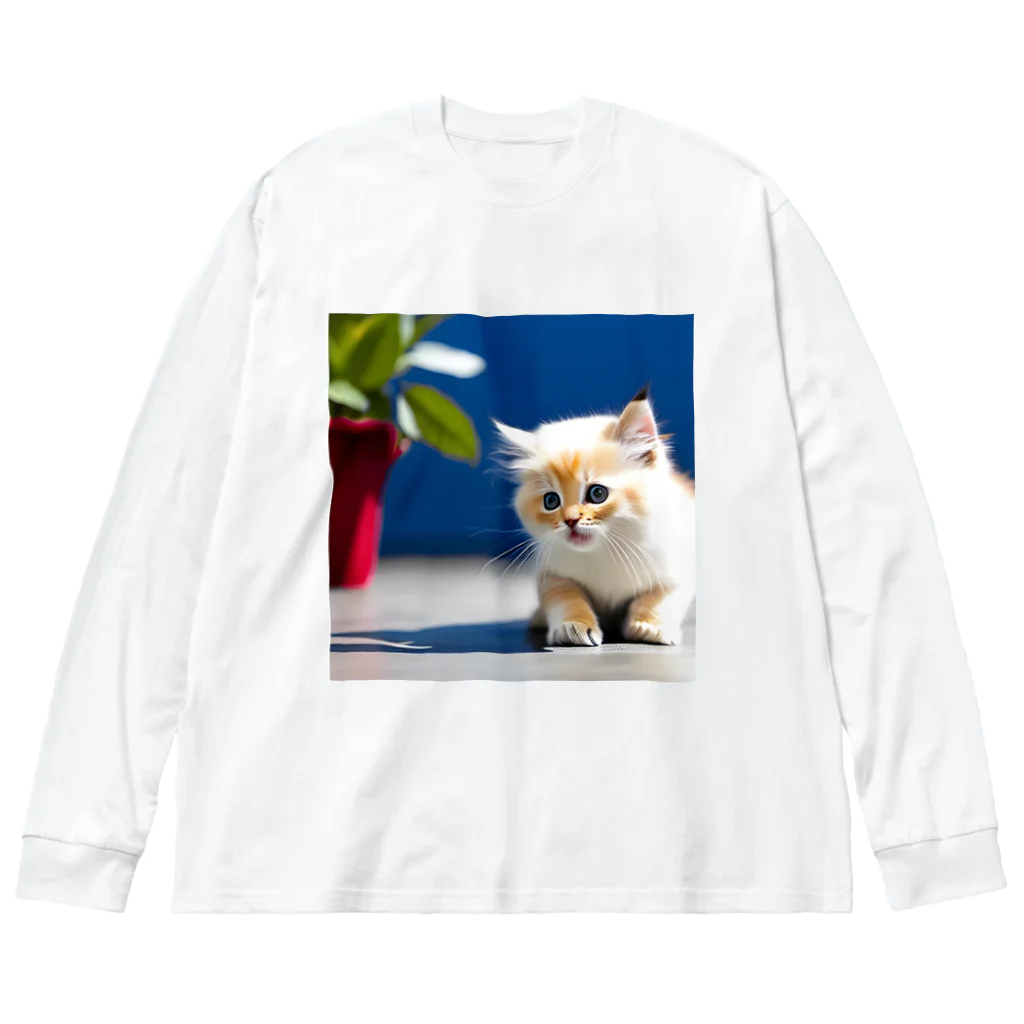 No planの子猫 ビッグシルエットロングスリーブTシャツ