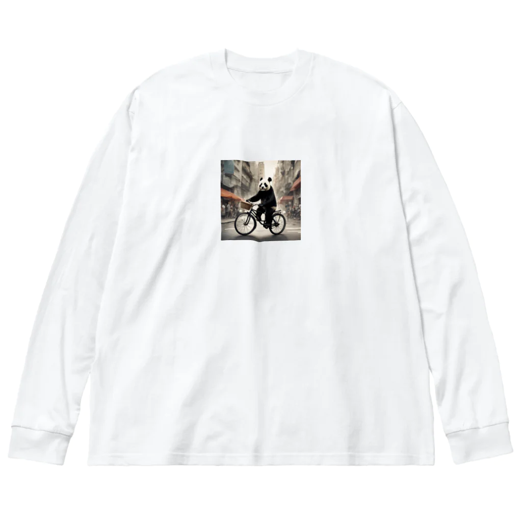 shinshin0214のチャリパンダ Big Long Sleeve T-Shirt