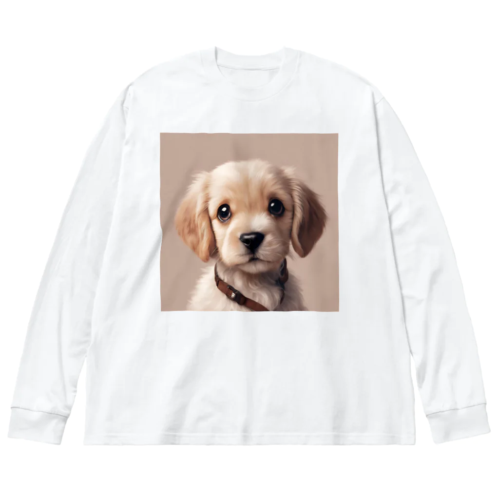 kunkun1048のめちゃカワ犬 ビッグシルエットロングスリーブTシャツ