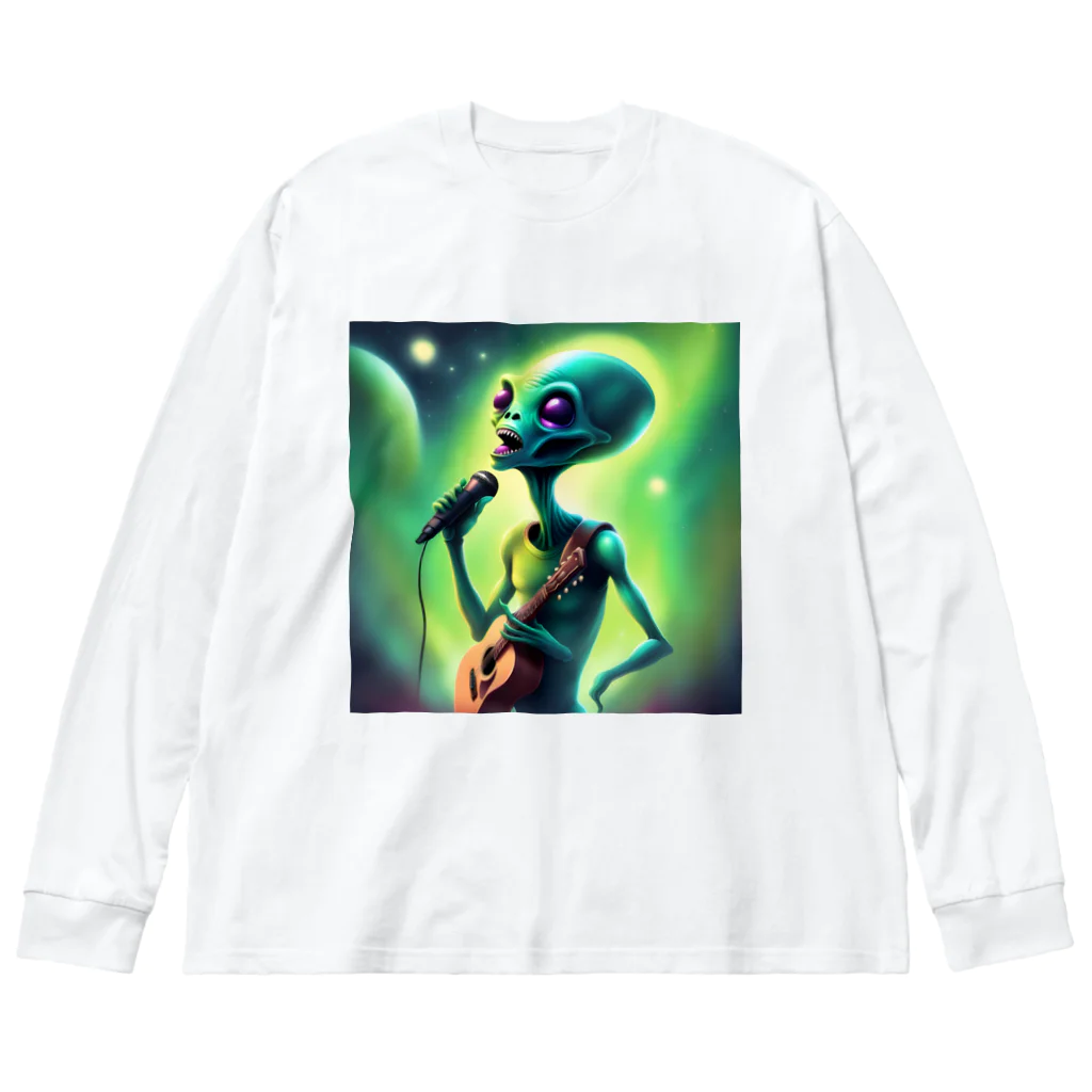 mamikoのお店のおもしろ歌う宇宙人 Big Long Sleeve T-Shirt