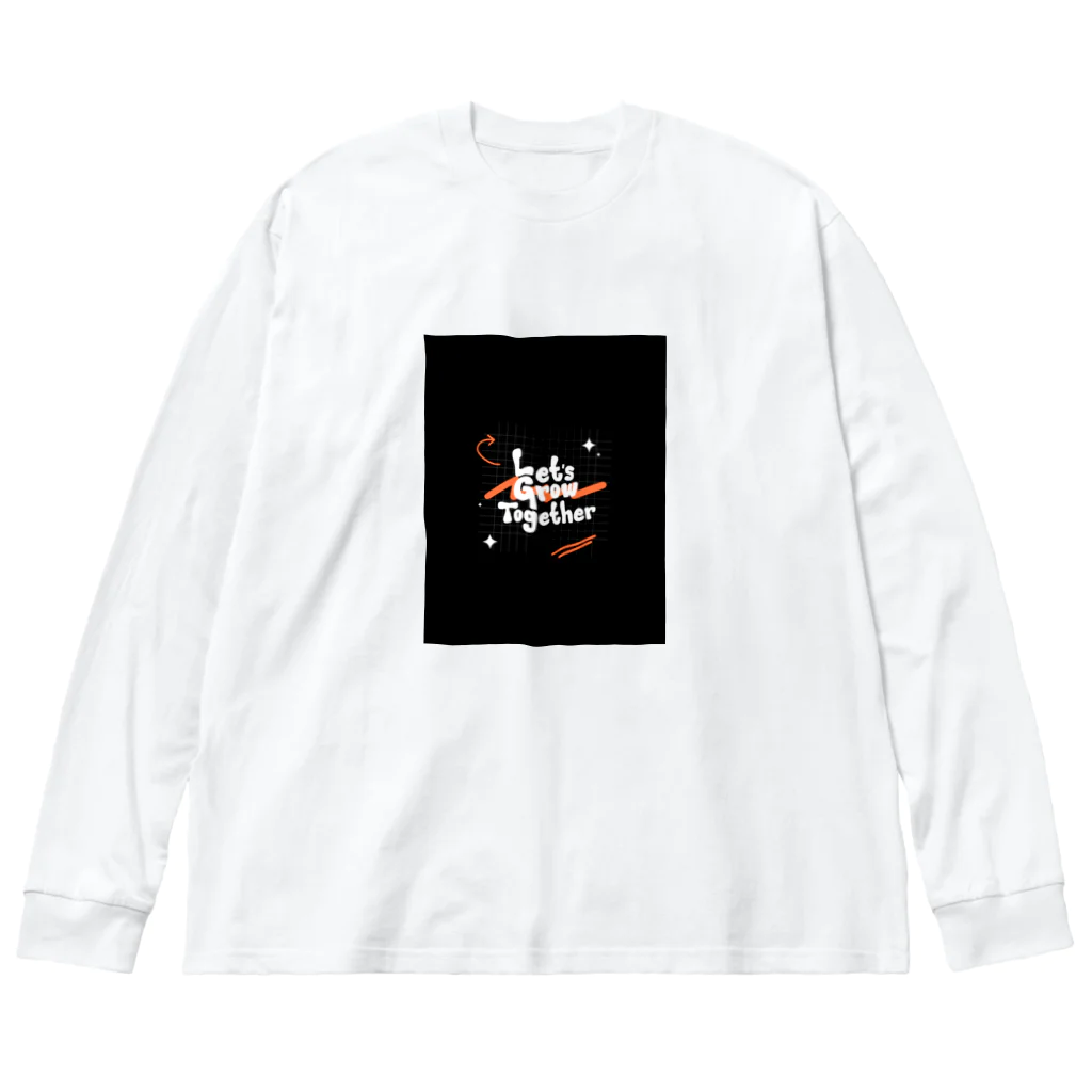 yusaki55maikingのアブストラクトタイポグラフィ Tシャツ Big Long Sleeve T-Shirt