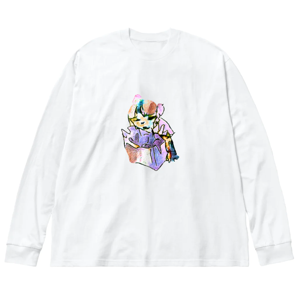 🍩tarojiro(たろじろ) shop🍩の飼いたいけど飼えない Big Long Sleeve T-Shirt