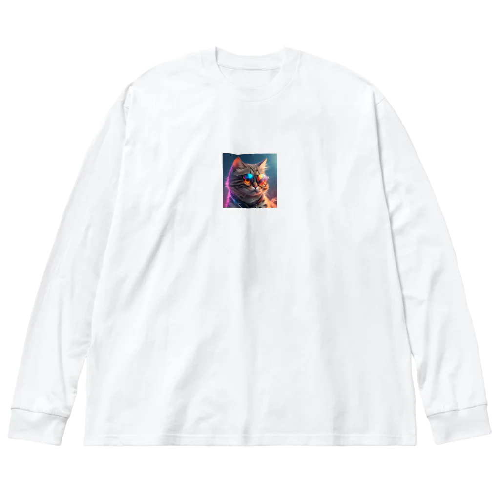 Water_Islandのクールキャット Big Long Sleeve T-Shirt