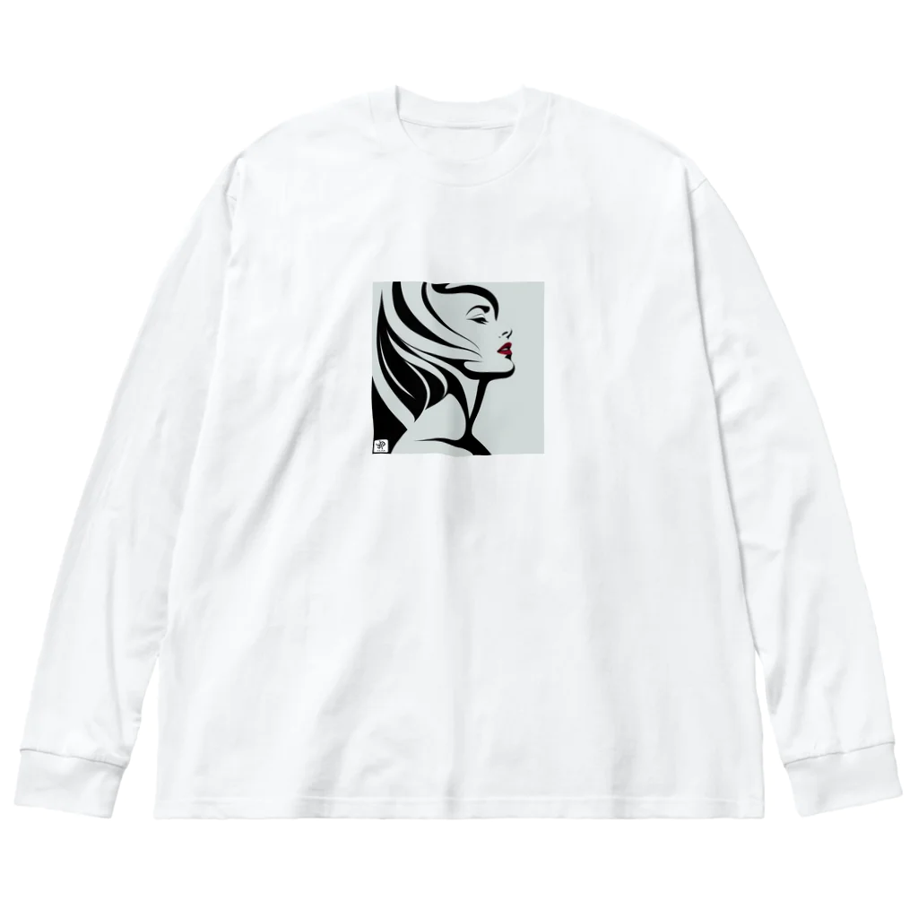 YOU_PONの美しい女性① Big Long Sleeve T-Shirt