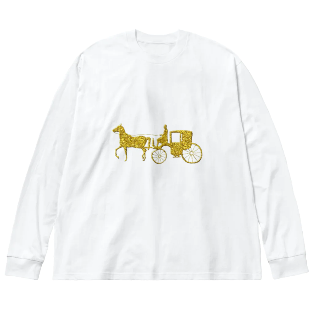 mumusの馬車　gold ビッグシルエットロングスリーブTシャツ