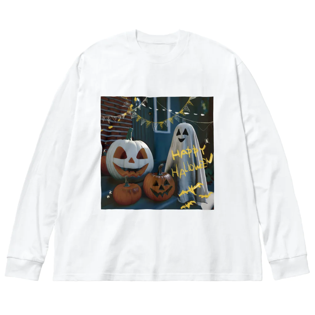 いらすとグッズのハッピーハロウィン ビッグシルエットロングスリーブTシャツ