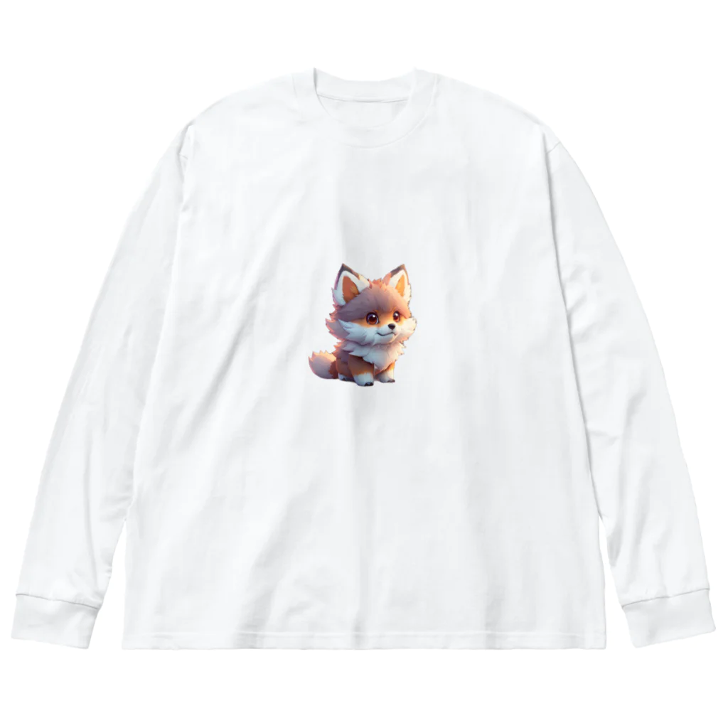 romi-yuのキツネくん ビッグシルエットロングスリーブTシャツ