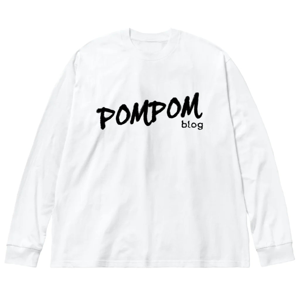 mf@PomPomBlogのDC PomPomBlog（black） Big Long Sleeve T-Shirt