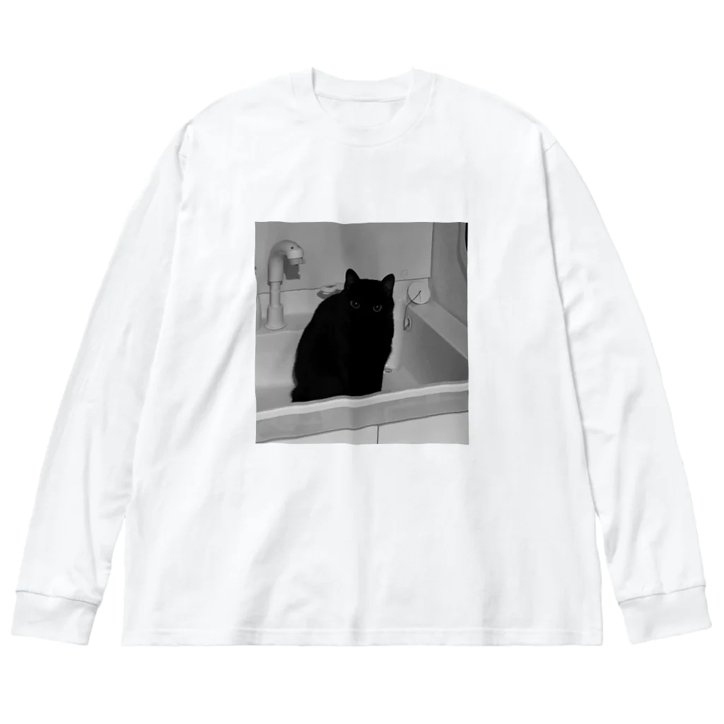 深夜の猫屋さんの深夜猫 Big Long Sleeve T-Shirt