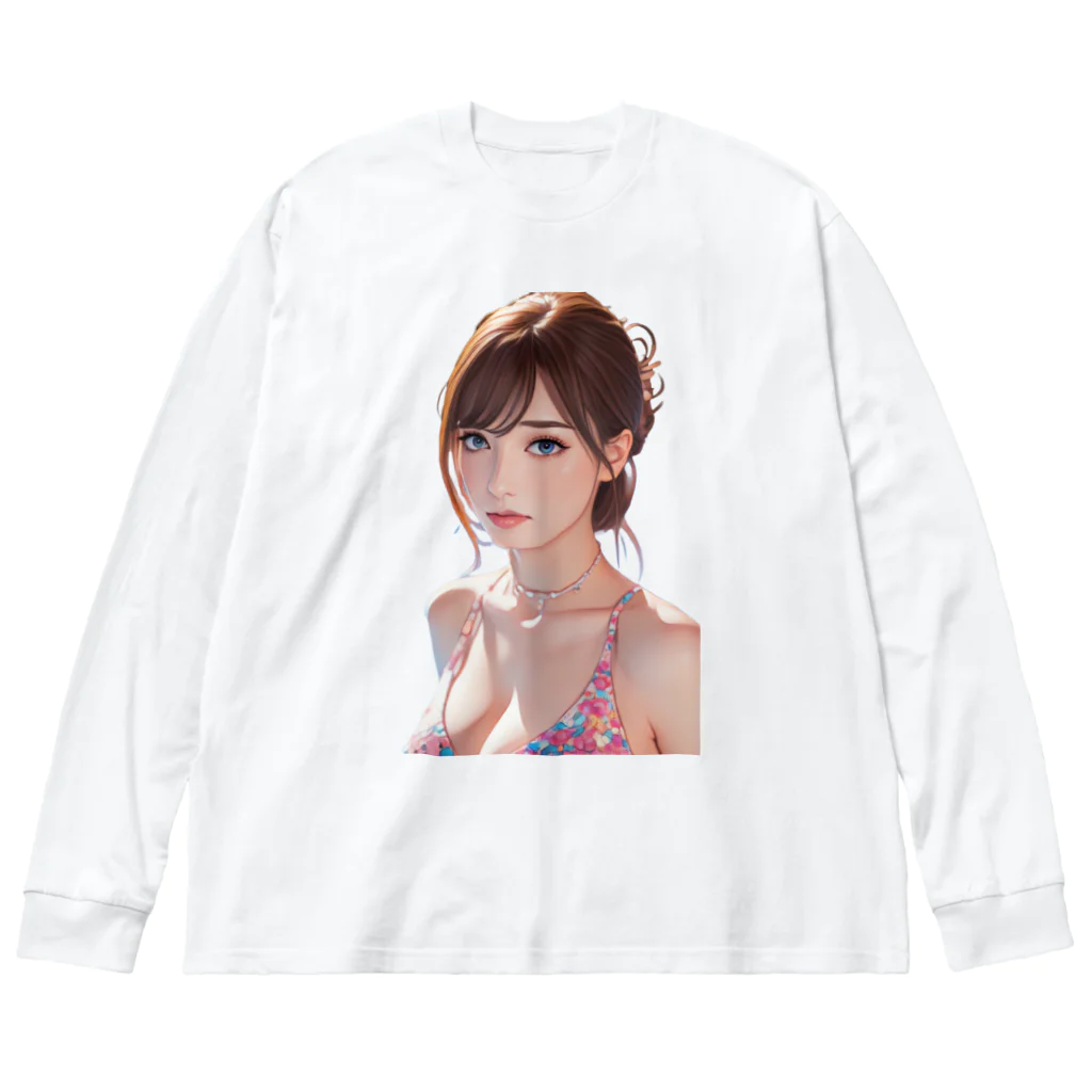 bitpiyoの綺麗なお姉さん Big Long Sleeve T-Shirt