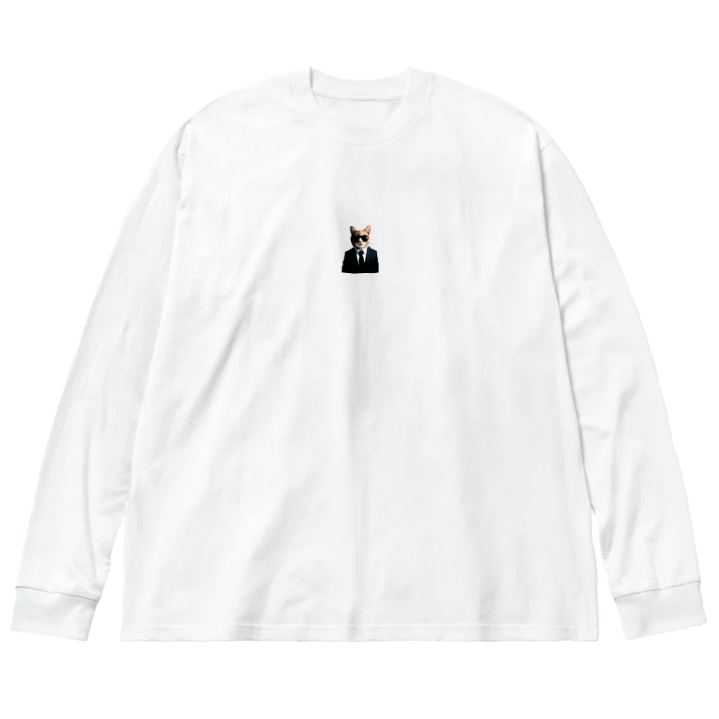 ramiakunのサングラスを掛けた猫 Big Long Sleeve T-Shirt