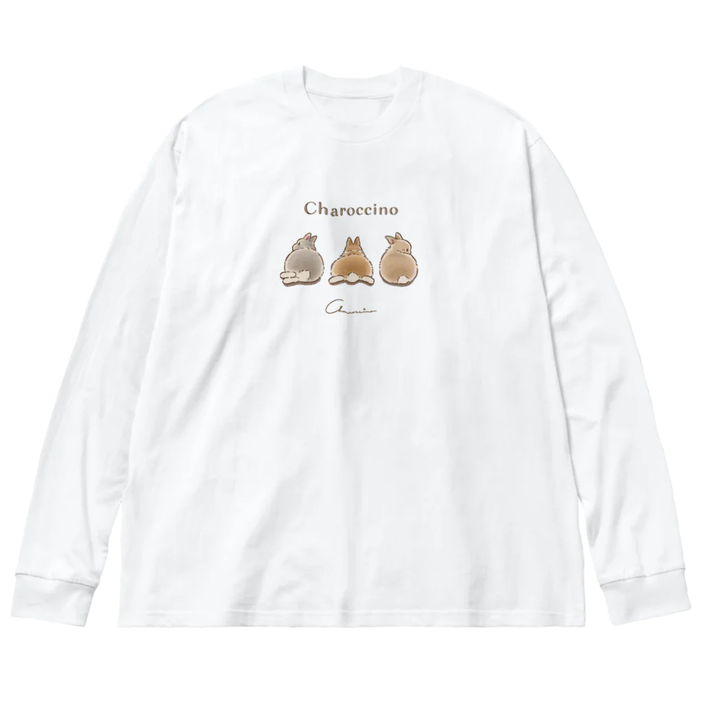 うさぎ雑貨のお店 Charoccinoのうさけちゅ♡ ビッグシルエットロングスリーブTシャツ