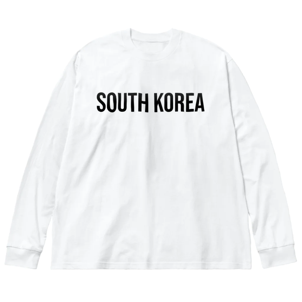ON NOtEの大韓民国 ロゴブラック ビッグシルエットロングスリーブTシャツ
