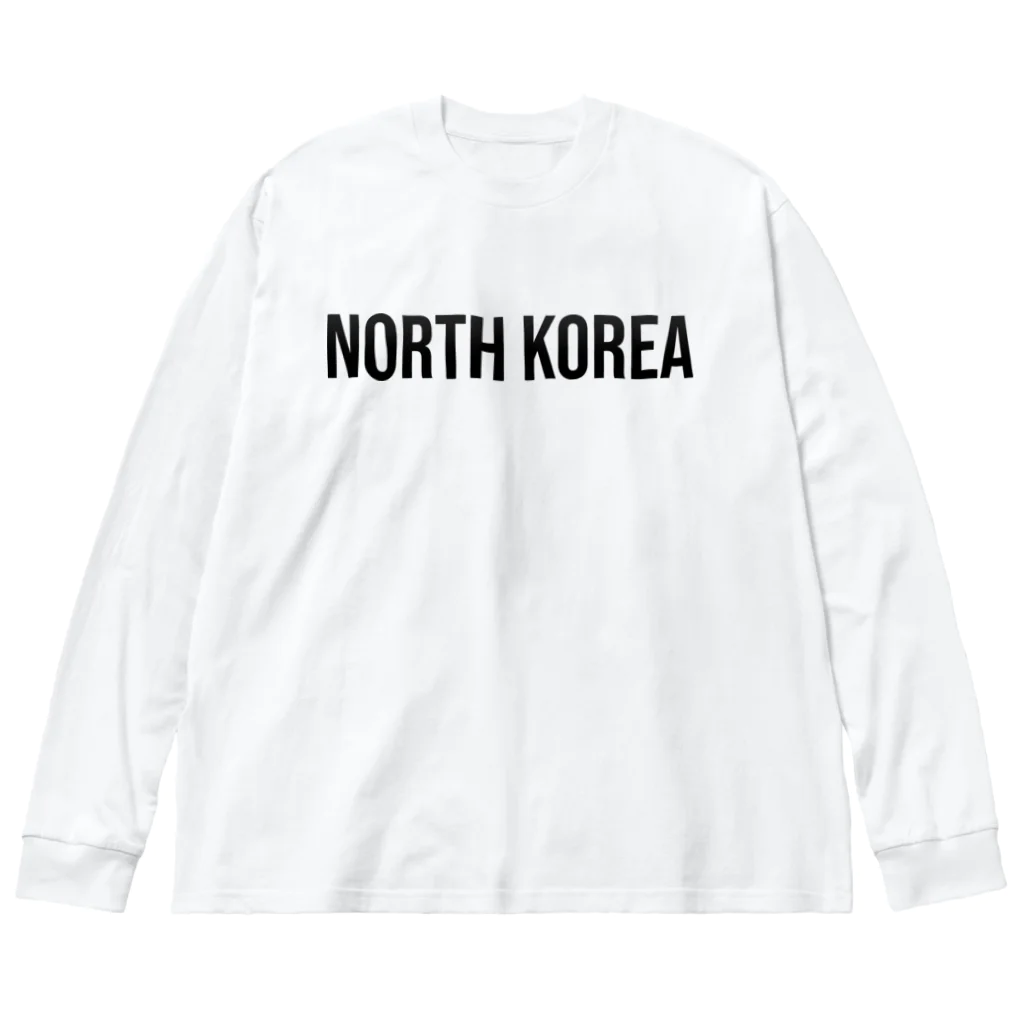 ON NOtEの北朝鮮 ロゴブラック ビッグシルエットロングスリーブTシャツ