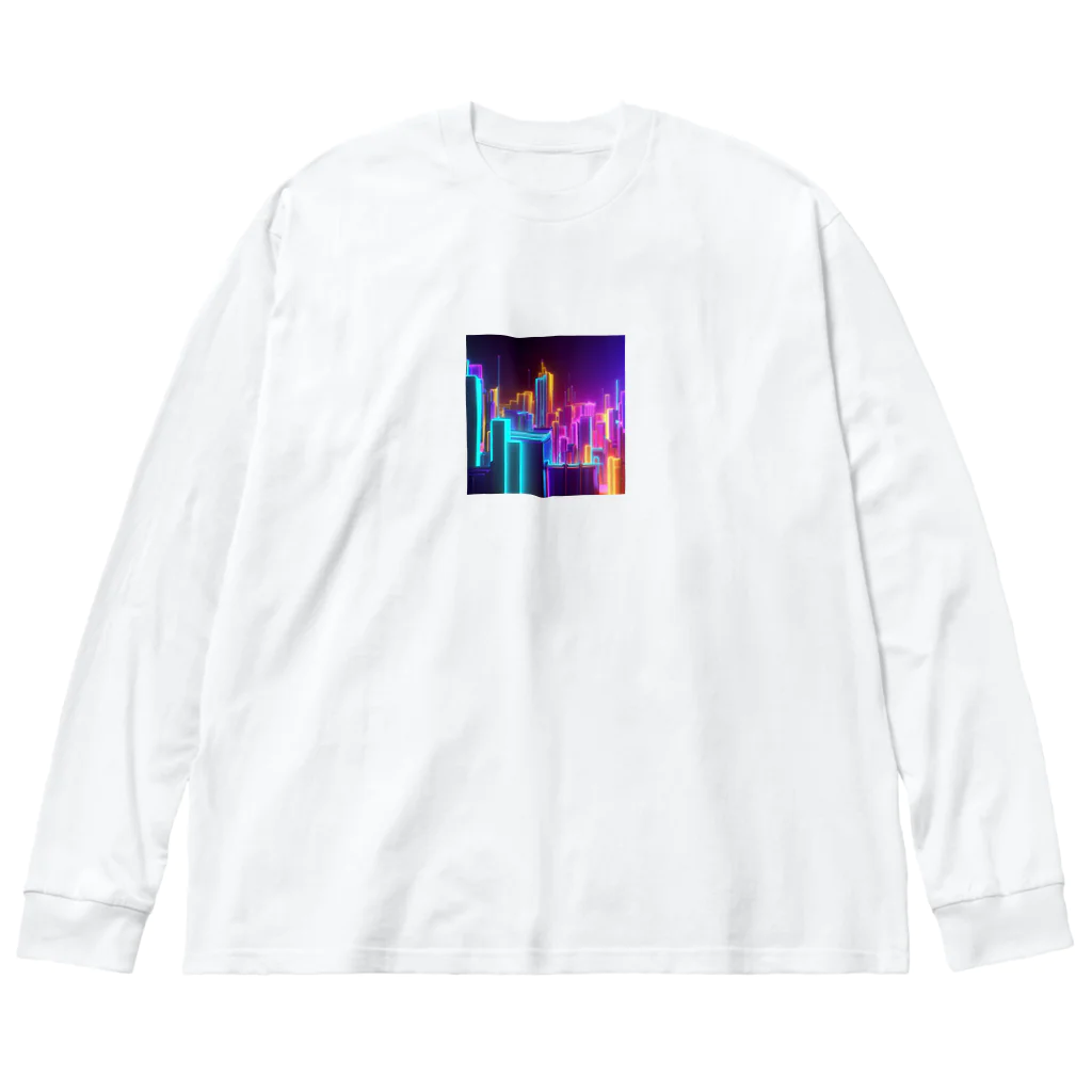 シリーズ＆シリーズのネオンライト・ダイナミックシティ Big Long Sleeve T-Shirt