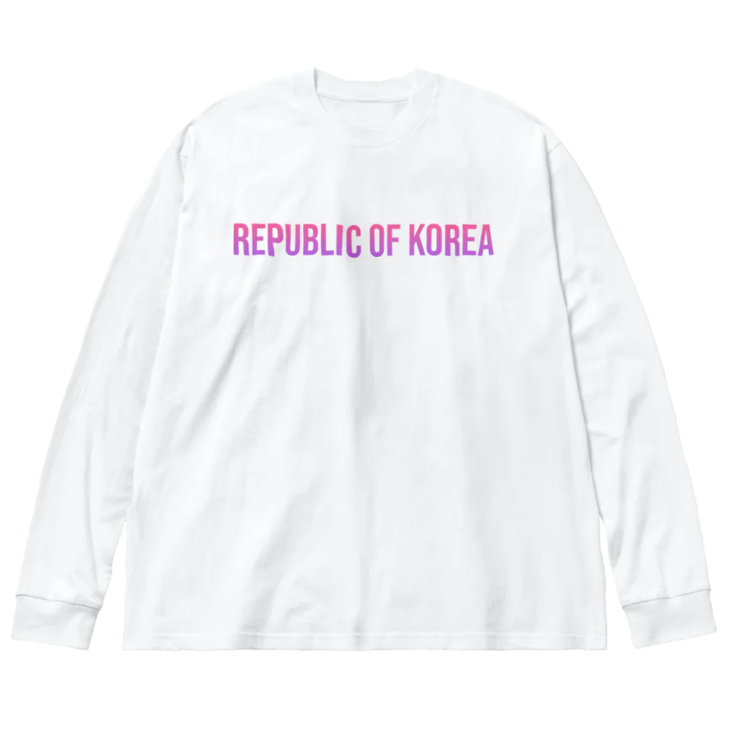 ON NOtEの韓国 ロゴピンク Big Long Sleeve T-Shirt