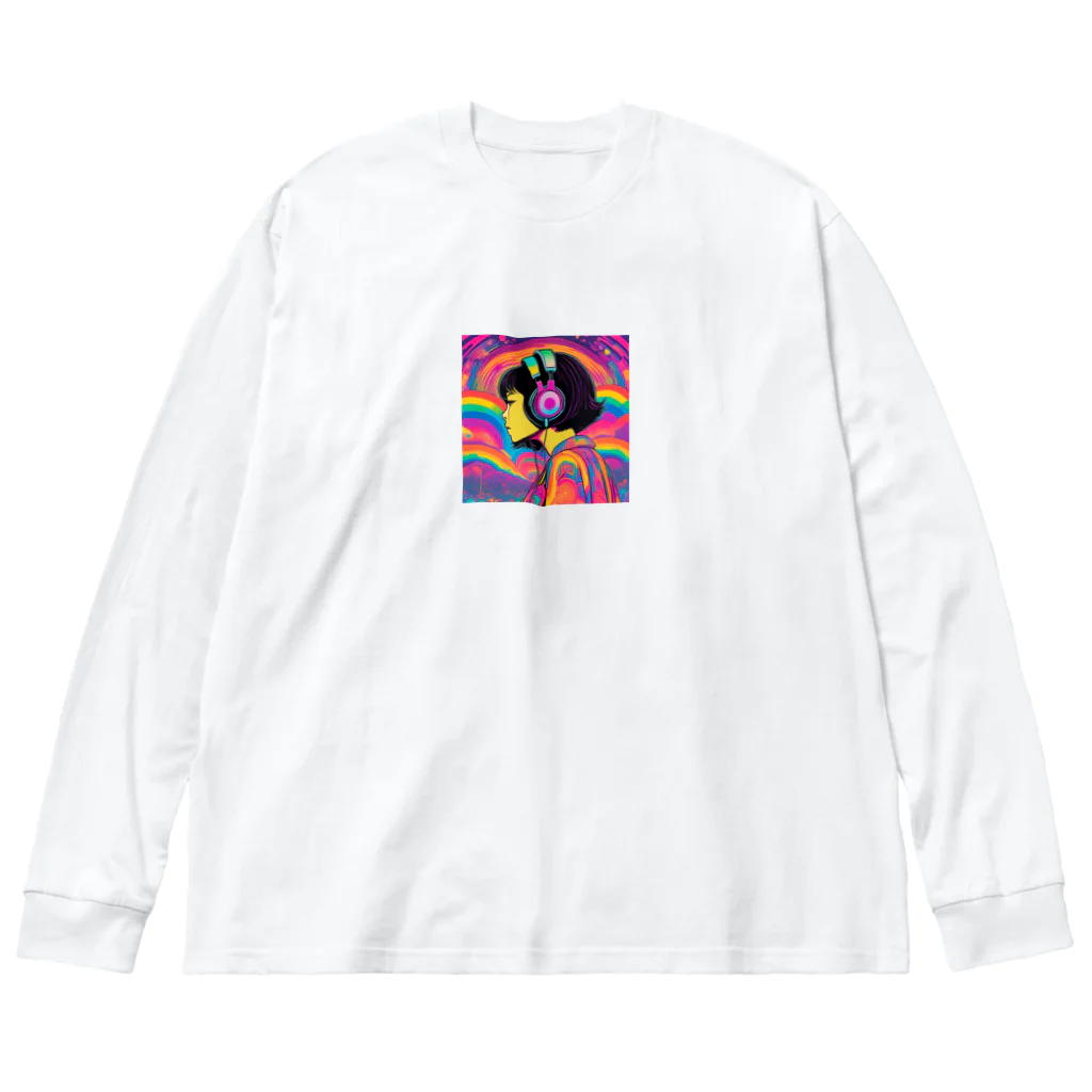 ts-Storeのサイケデリックショートボブ Big Long Sleeve T-Shirt