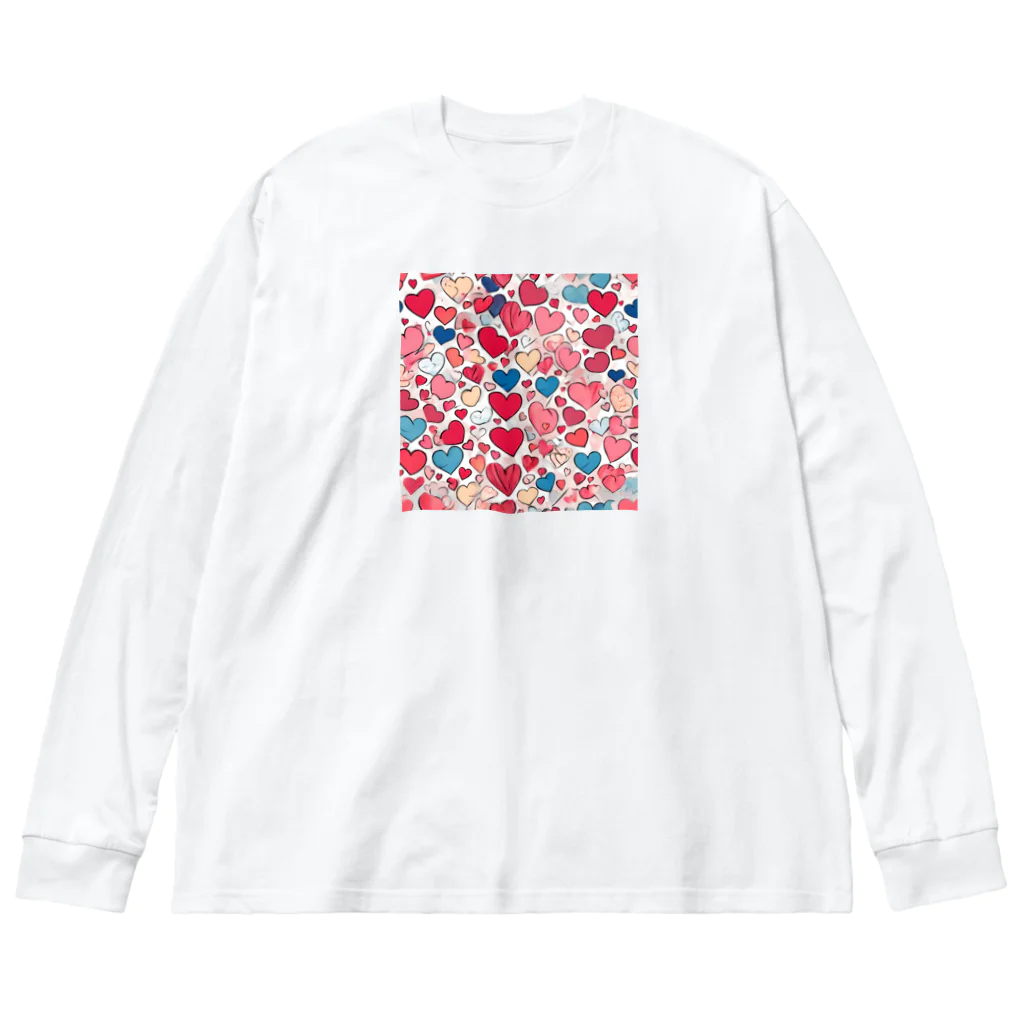 kenarakawaのカラフルなハートデザイングッズ！ ビッグシルエットロングスリーブTシャツ