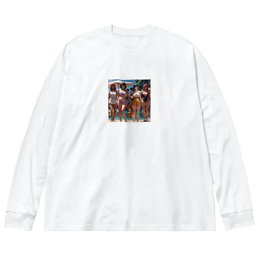 ki1962の浜辺で撮った仲の良い4姉妹のプレミアムグッズ Big Long Sleeve T-Shirt