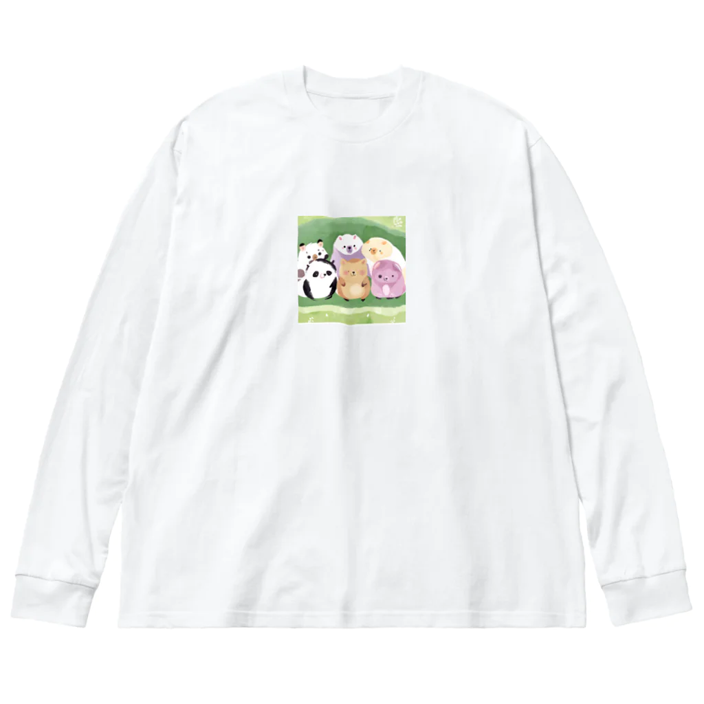 hideyan45の愛くるしいアニマルズ Big Long Sleeve T-Shirt