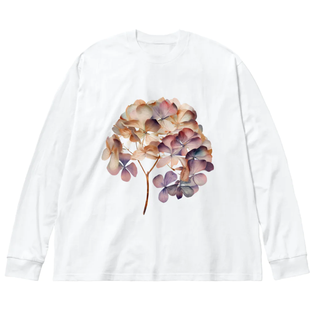 Atelier Petrichor Forestのアジサイ Hydrangea ビッグシルエットロングスリーブTシャツ