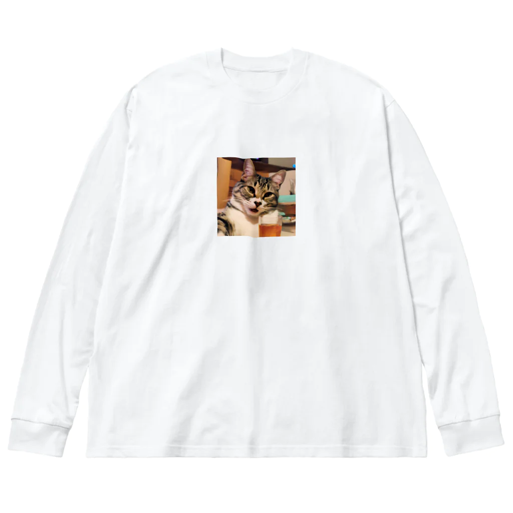 ことこと♂@トレーダーの猫猫　泥酔 Big Long Sleeve T-Shirt