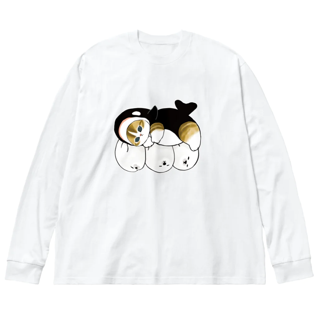 mofusandのシャチにゃん ビッグシルエットロングスリーブTシャツ