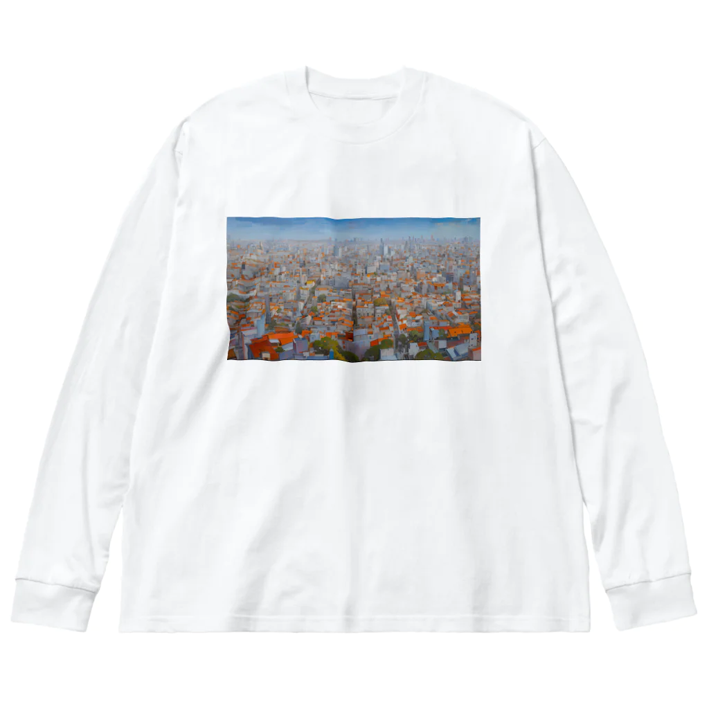 schaalの都市の風景 ビッグシルエットロングスリーブTシャツ