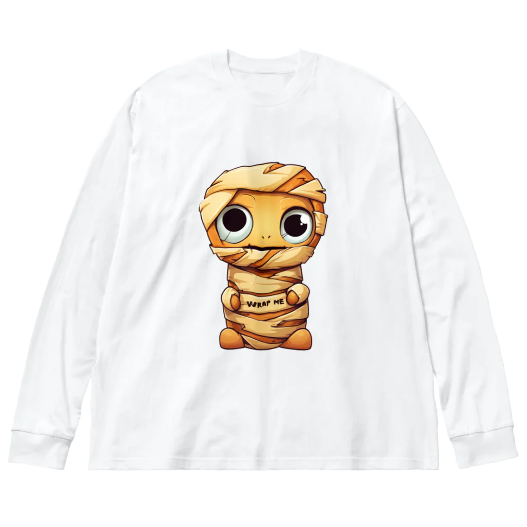 NeoNestのWrapped Wonders Halloween Collection: Mummy #05 Big Long Sleeve T-Shirt