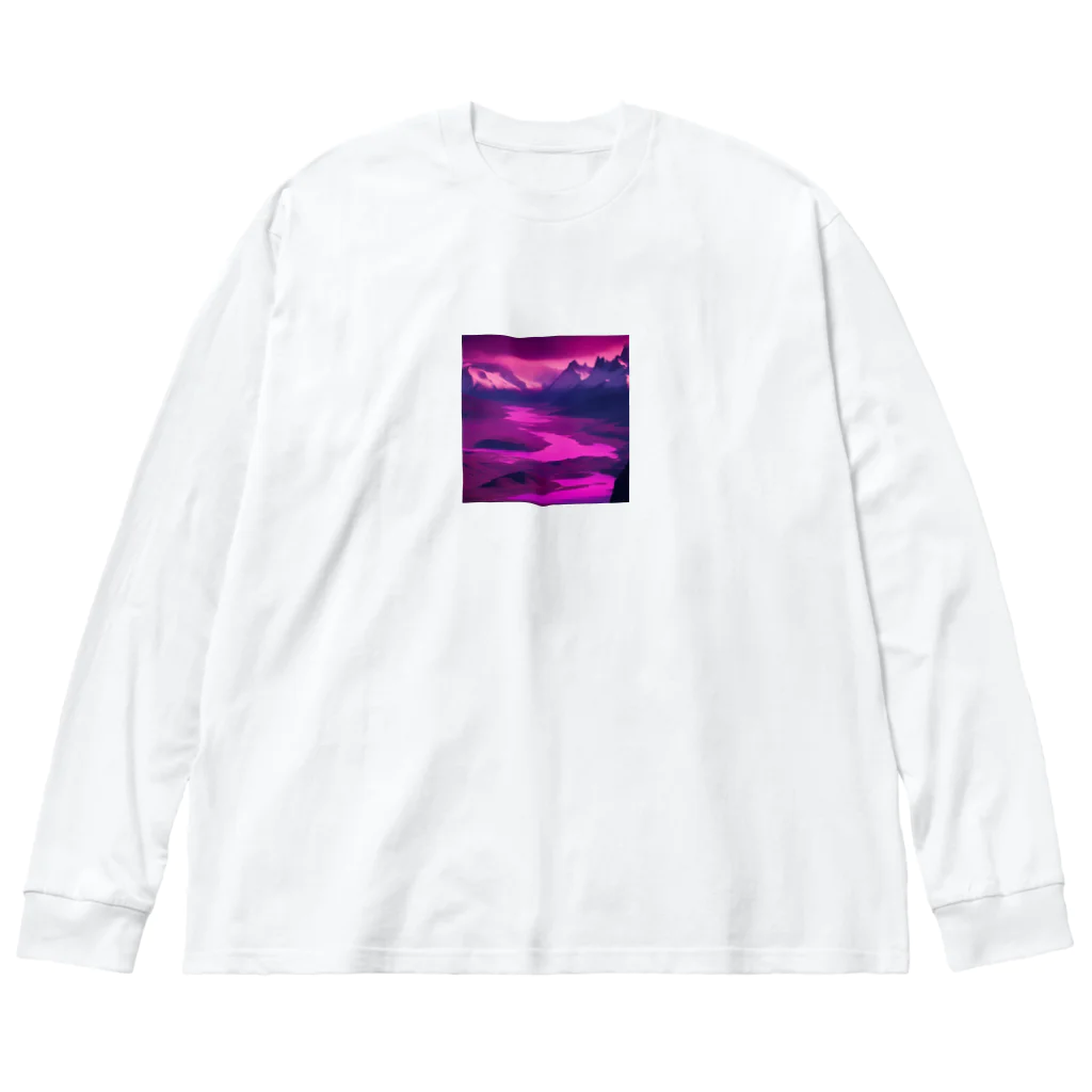 YoMiTの有名な観光スポットをイメージした画像：パタゴニア（アルゼンチン、チリ） Big Long Sleeve T-Shirt