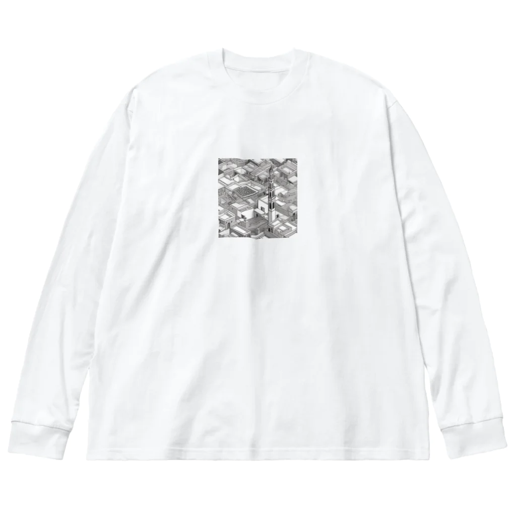 YoMiTの有名な観光スポットイメージ画像：モロッコのマラケシュ旧市街（モロッコ、マラケシュ） Big Long Sleeve T-Shirt