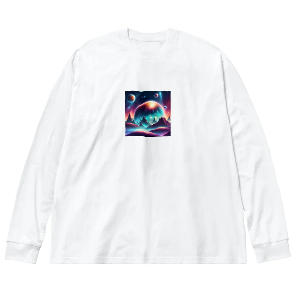 Momo Magicの未来宇宙 Big Long Sleeve T-Shirt