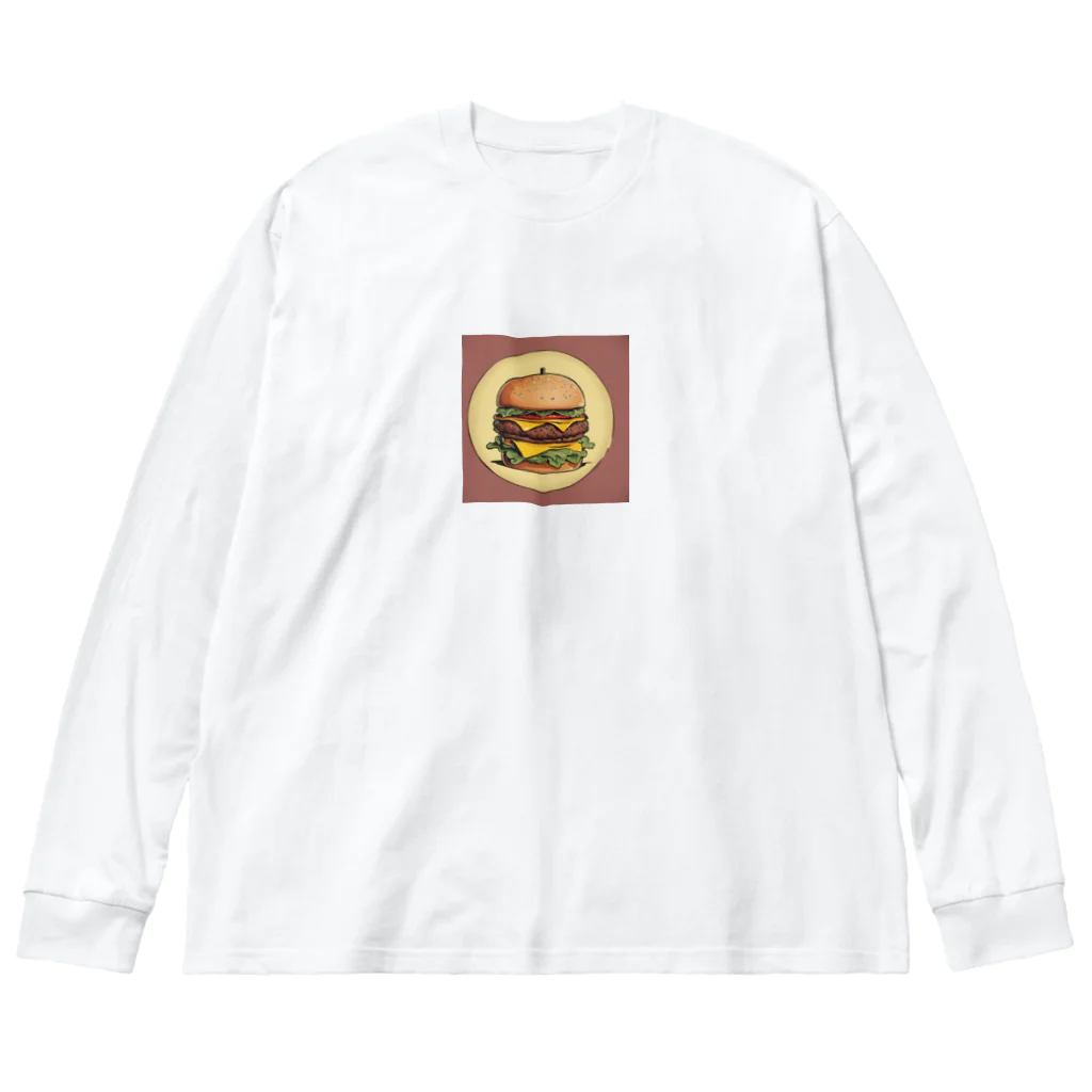 FUJIMON shopのバーガーバーガー ビッグシルエットロングスリーブTシャツ