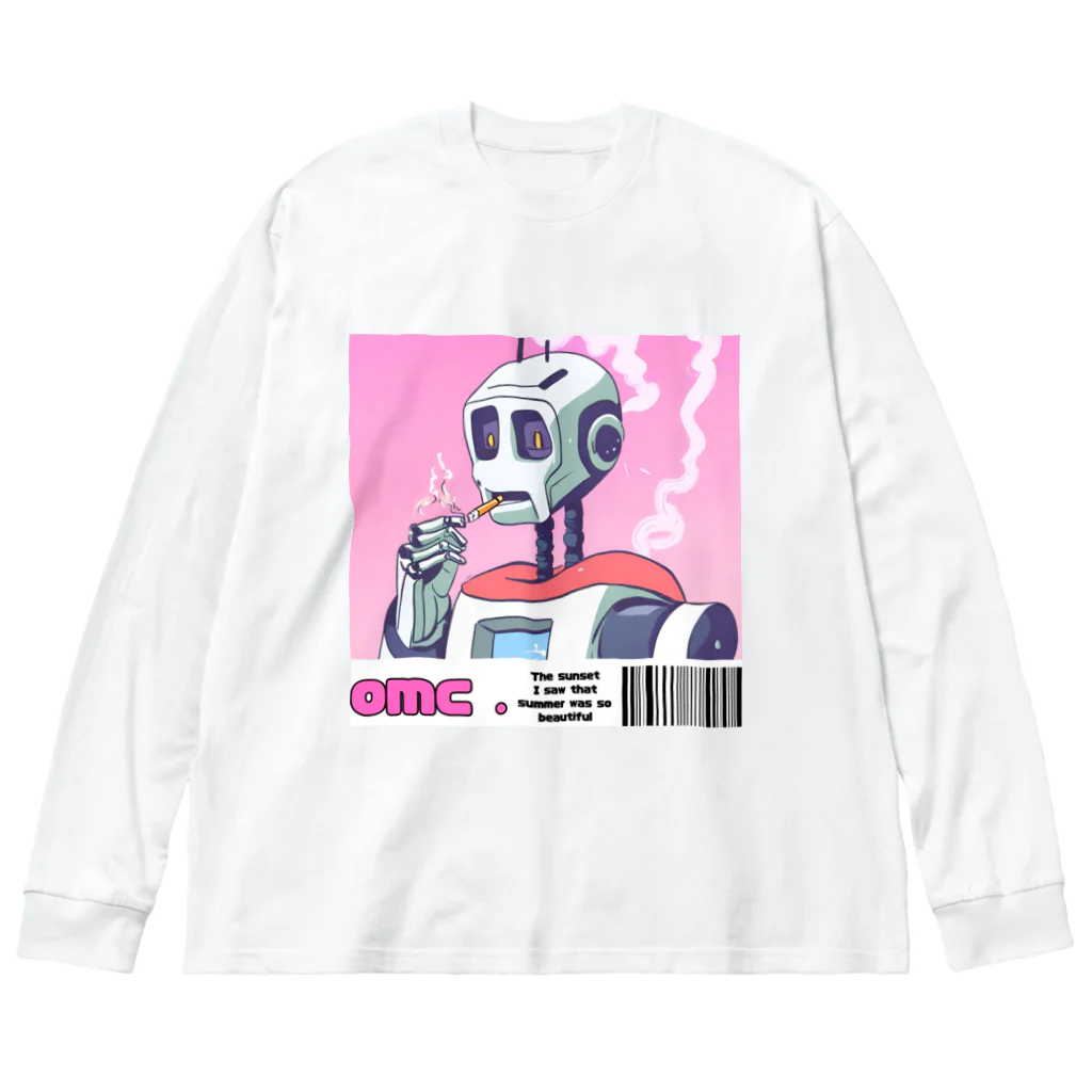 おもちショップの一服ロボットさん Big Long Sleeve T-Shirt