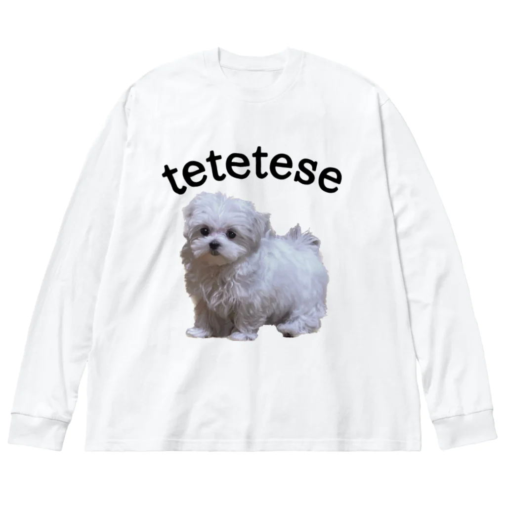 ててちゃんこ鍋のててちーずisマルチーズ ビッグシルエットロングスリーブTシャツ