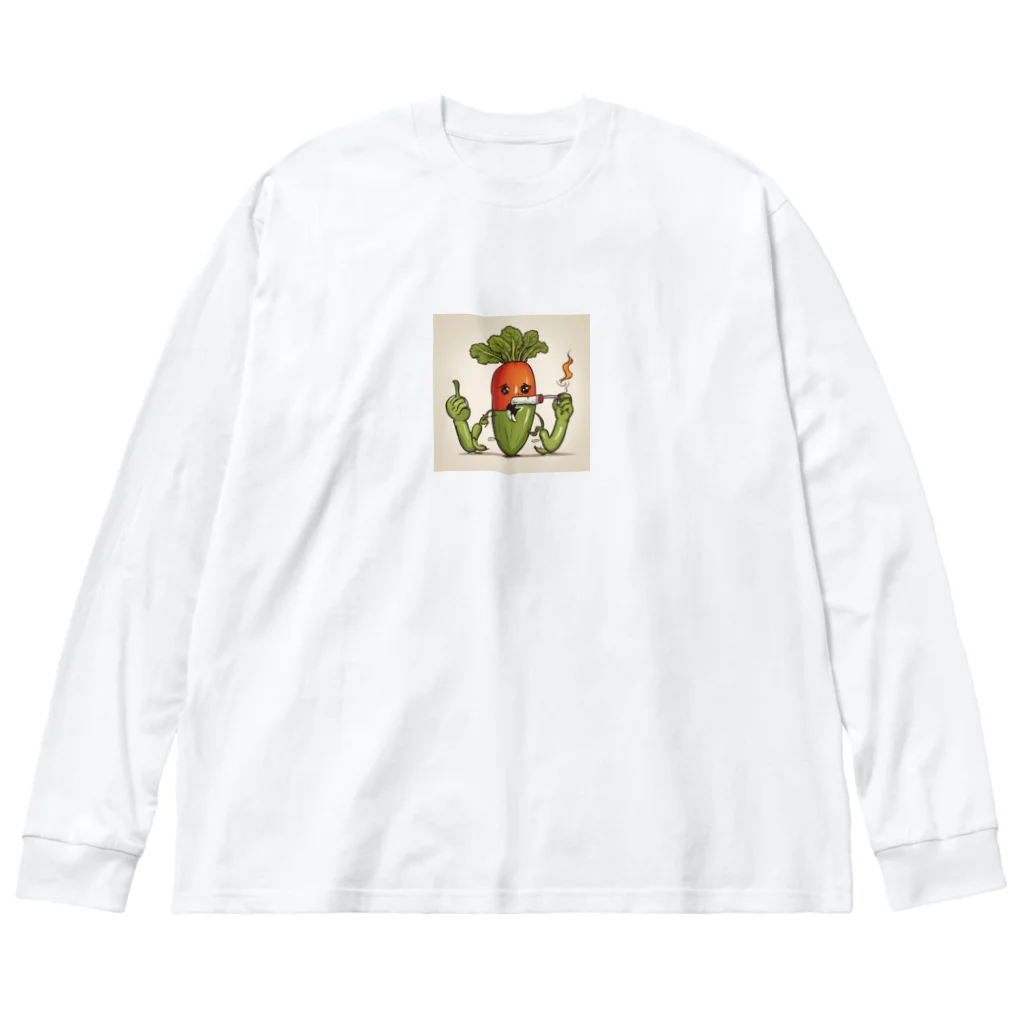 サラダ工房©︎のベジタリアン Big Long Sleeve T-Shirt