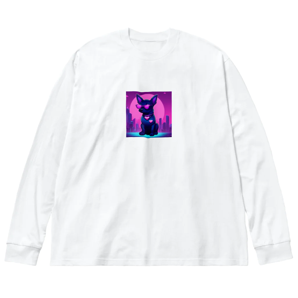 k-famのファッションドッグ・ピンク Big Long Sleeve T-Shirt