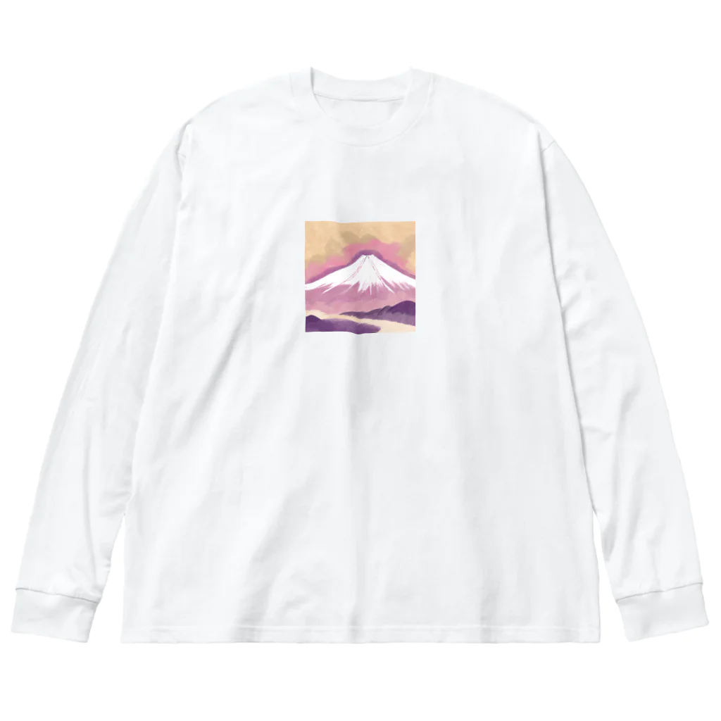 pirapiraのまうんとふじ ビッグシルエットロングスリーブTシャツ