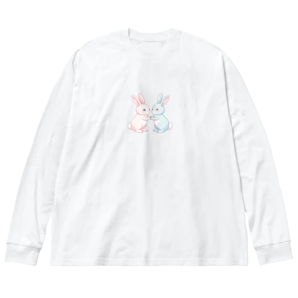 ゆるふわショップのゆるふわうさぎ ビッグシルエットロングスリーブTシャツ