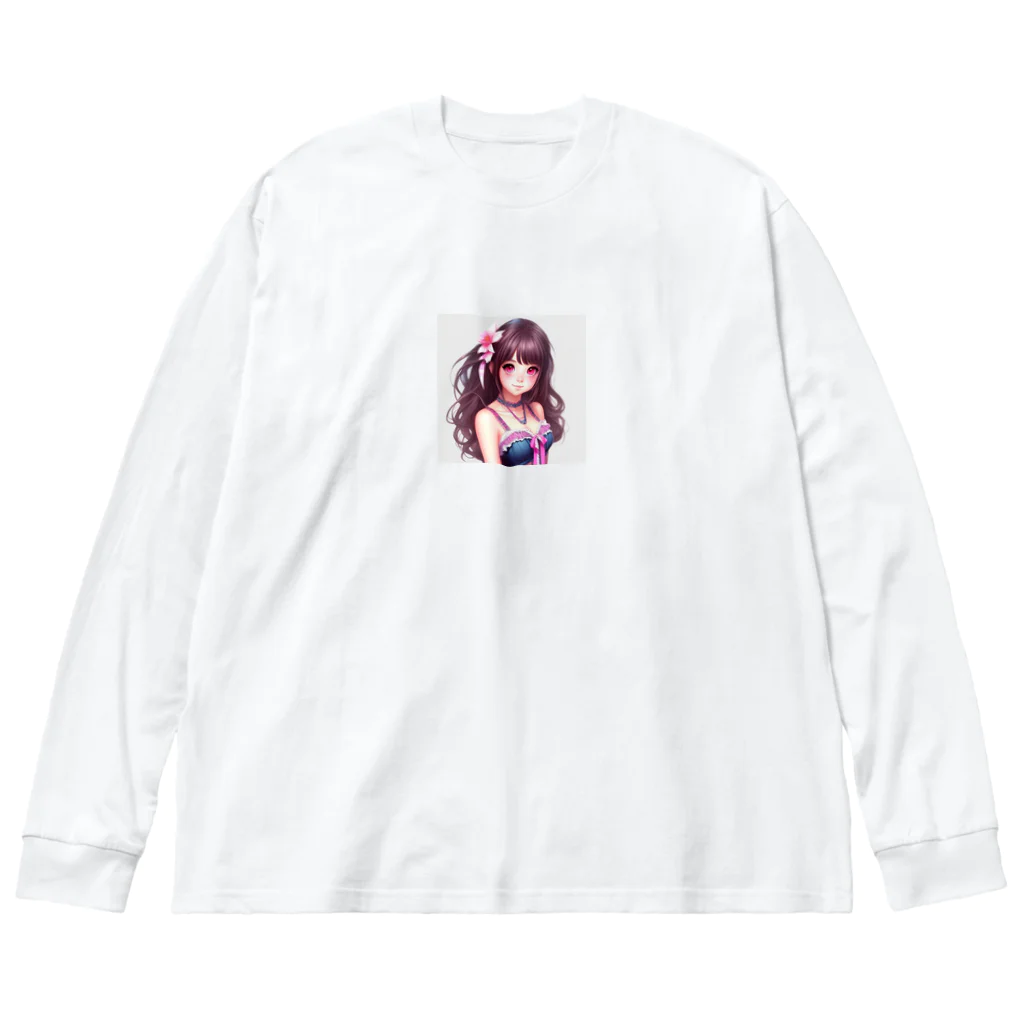 KSK SHOPのアイドル風の美少女イラスト Big Long Sleeve T-Shirt