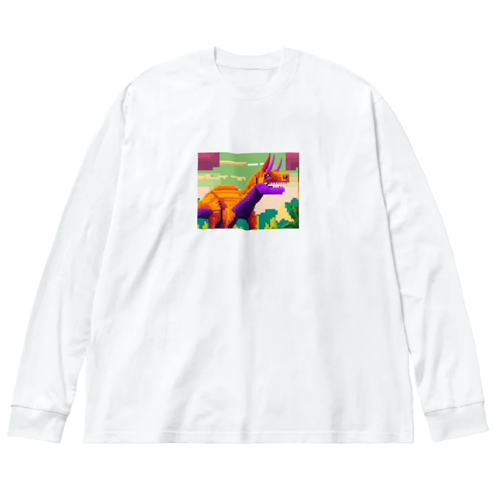 iikyanの恐竜㉓ ビッグシルエットロングスリーブTシャツ