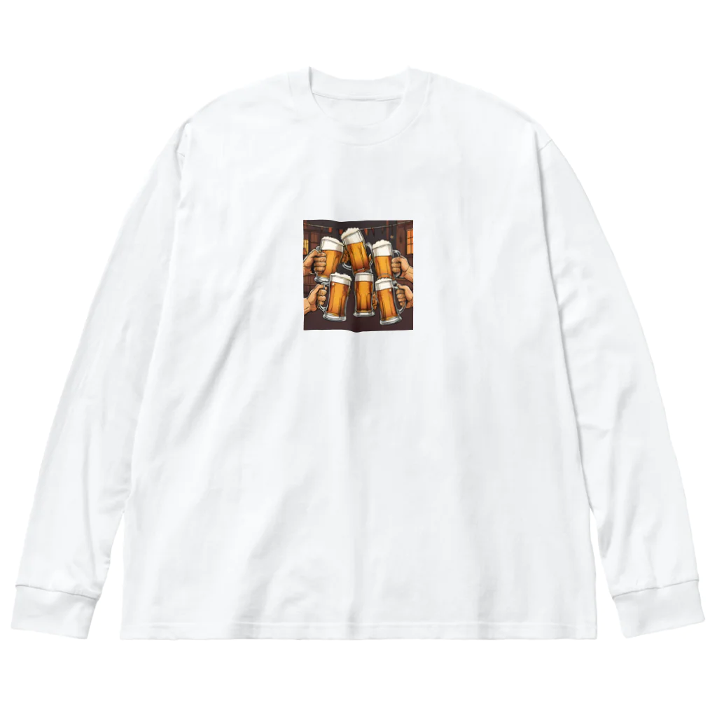 無類の酒好きのビールで乾杯！ Big Long Sleeve T-Shirt