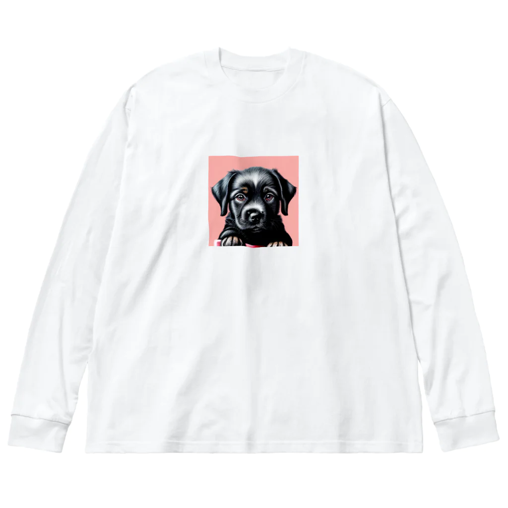 フリーダムの黒い子犬 Big Long Sleeve T-Shirt