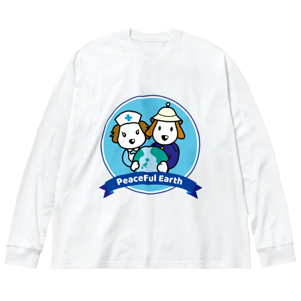 Link Creation online SHOPのPeaceful Earth ビッグシルエットロングスリーブTシャツ