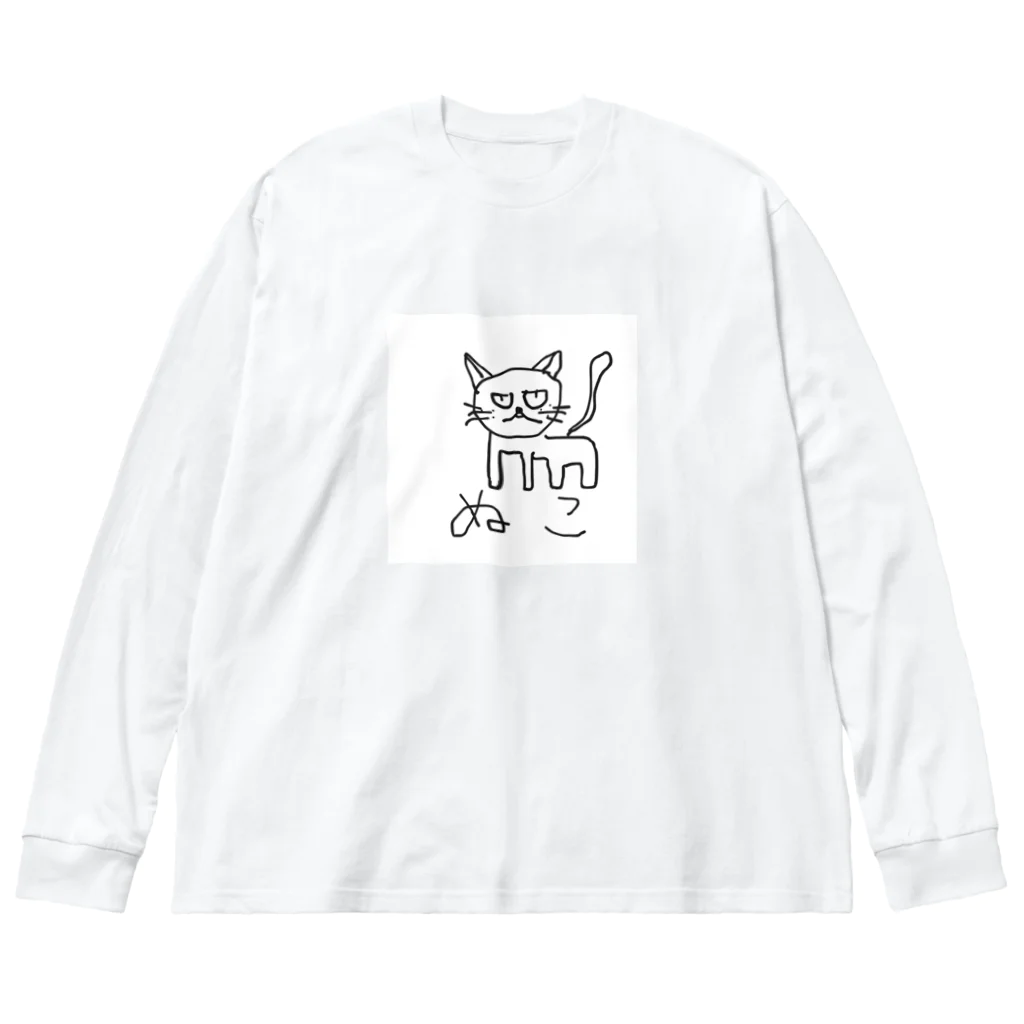 サオリショップのぬこTシャツパーカートレーナー Big Long Sleeve T-Shirt